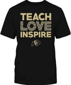 Colorado Buffaloes Teach Love Inspire Brocade Pattern Gift T-Shirt, CU Buffs Sweatshirt, Shirt, Hoodie Gifts for NCAA Fans