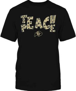 Colorado Buffaloes Teach Peace Doodle Pattern Gift T-Shirt, CU Buffs Sweatshirt, Shirt, Hoodie Gifts for NCAA Fans