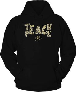 Colorado Buffaloes Teach Peace Doodle Pattern Shirt, CU Buffs Sweatshirt, Shirt, Hoodie Gifts for NCAA Fans