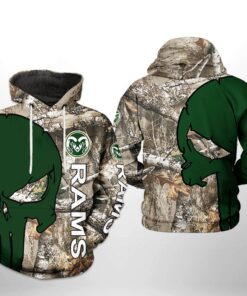 Colorado State Rams Ncaa Camo Veteran Hunting 3D All Over Print Hoodie, Zip-Up Hoodie