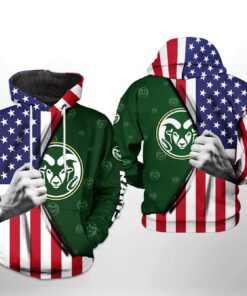 Colorado State Rams Ncaa Us Flag 3D All Over Print Hoodie, Zip-Up Hoodie