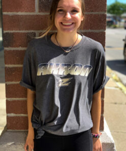 Colosseum Akron Zips Charcoal Sleeper Short Sleeve Shirt