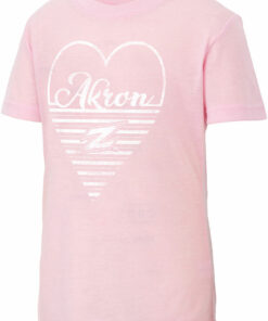Colosseum Akron Zips GirLong Sleeve Pink Knobby Heart Short Sleeve