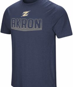 Colosseum Akron Zips Navy Blue Electricity Short Sleeve Shirt