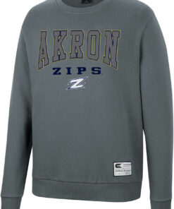 Colosseum Akron Zips Scholarship Fleece Long Sleeve Crew Sweatshirt