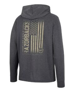 Colosseum Charcoal Arkansas Razorbacks Team Oht Military Appreciation Hoodie Long Sleeve T-Shirt, Hogs Shirt Gifts For Razorbacks Fans, Arkansas Razorbacks Hoodie