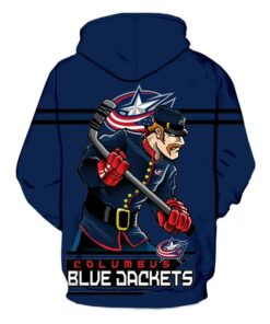 Columbus Blue Jackets Hoodie Mascot 3D Printed Gifts for Fans