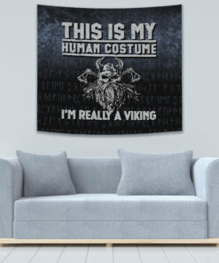 Come To Valhalla We Have Beer Funny Nordic Viking Norse Gift Tapestry for Wall Décor