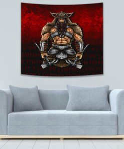 Come To Valhalla We Have Beer Funny Nordic Viking Tapestry for Wall Décor