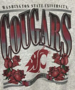 Cougars Washington State University Rose Bowl USA Vintage 90s Big Logo Spellout Crewneck Sweatshirt, Gifts for NCAA Fans