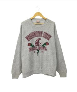 Cougars Washington State University Rose Bowl USA Vintage 90s Big Logo Spellout Crewneck Sweatshirt Jumper Pullover