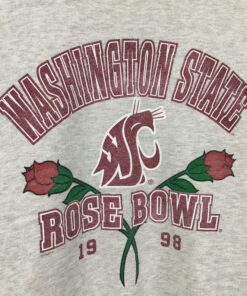 Cougars Washington State University Rose Bowl USA Vintage 90s Big Logo Spellout Crewneck Sweatshirt Jumper Pullover