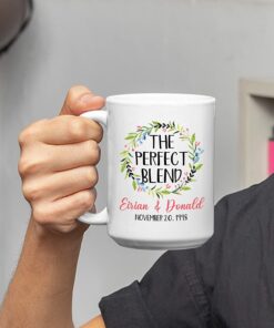 Couple Coffee Mug, Custom The Perfect Blend Mug For Couple, Custom Couple Mugs, Personalized Couple Mug, Gifts For Lover, Mr And Mrs Mug, Couple Gifts For Her, White Ceramic Mug