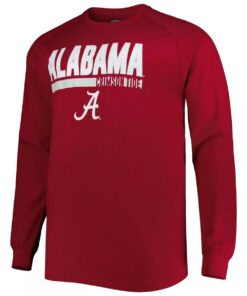 Crimson Alabama Crimson Tide Big & Tall Two-Hit Raglan Long Sleeve T-Shirt