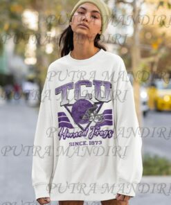 Custom Your Team, Vintage Texas Christian 1873 Crewneck Sweatshirt, Football Texas Christian Shirt, Texas Christian Fan Crewneck Shirt