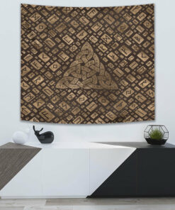 Cute Victory Or Valhalla Shield Maiden Norse Viking Warrior Tapestry for Wall Décor