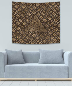 Cute Victory Or Valhalla Shield Maiden Norse Viking Warrior Tapestry for Wall Décor