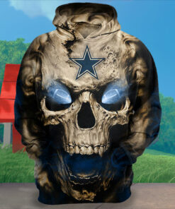 Dallas Cowboys 3D Hoodies Eye Rugby Ball Skull Hoodies Gifts for Fans