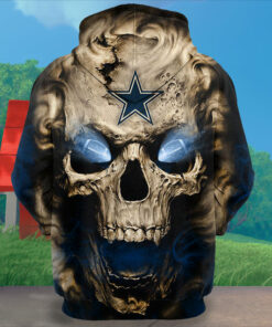 Dallas Cowboys 3D Hoodies Eye Rugby Ball Skull Hoodies Gifts for Fans