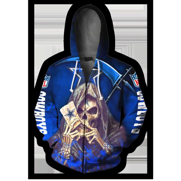 Dallas Cowboys Halloween Hoodie Death Card Gifts for Fans