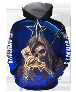 Dallas Cowboys Halloween Hoodie Death Card Gifts for Fans