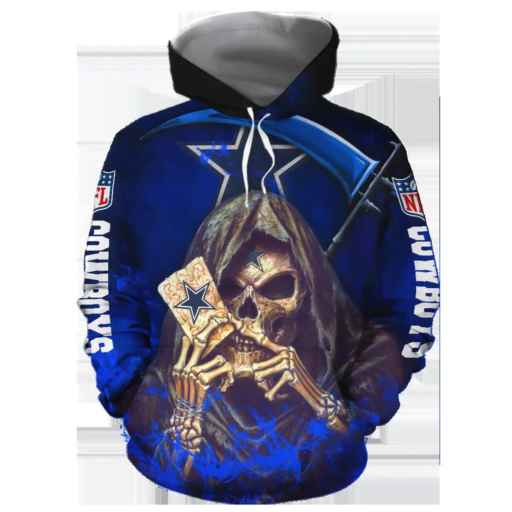 Dallas Cowboys Halloween Hoodie Death Card Gifts for Fans