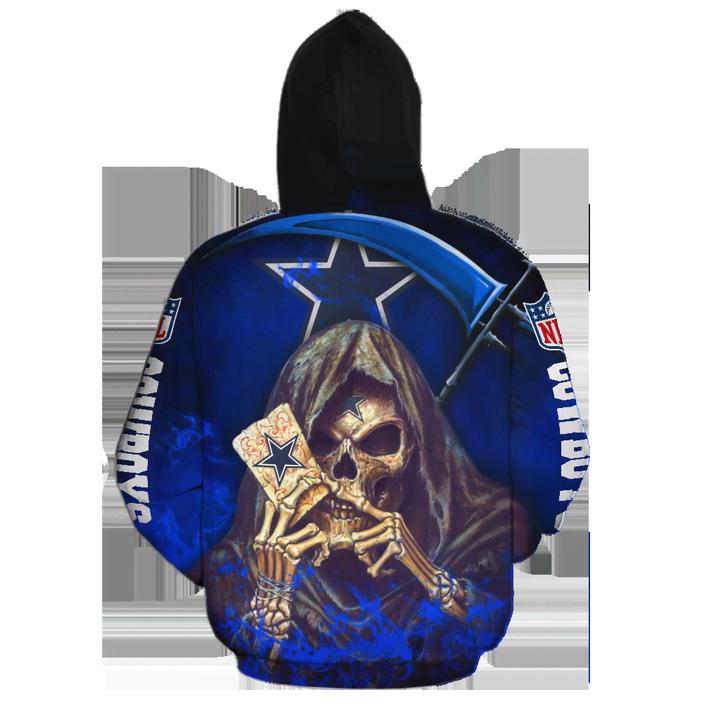 Dallas Cowboys Halloween Hoodie Death Card Gifts for Fans