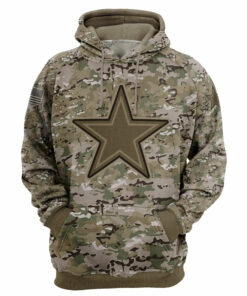 Dallas Cowboys Hoodie Camo Printed 3D Pullover Zip Up Hoodies Gifts for Fans