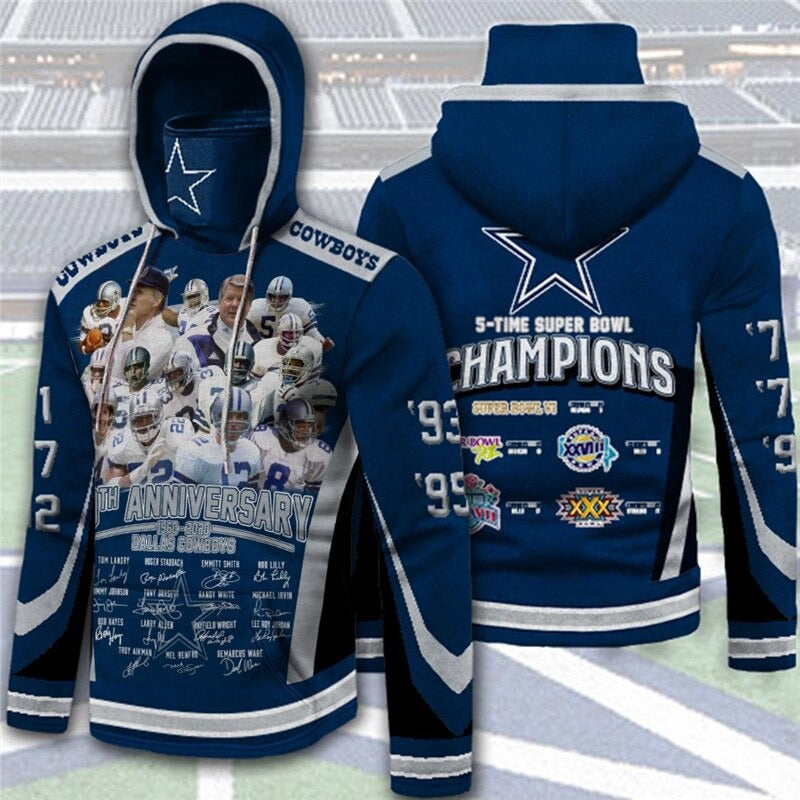 Dallas Cowboys Hoodies 5 Times Super Bowl Champions Gifts for Fans