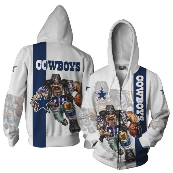 Dallas Cowboys Hoodies Mens Mascot 3D Ultra Cool Gifts for Fans