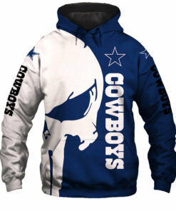 Dallas Cowboys Hoodies Mens Skull Printed Gifts for Fans
