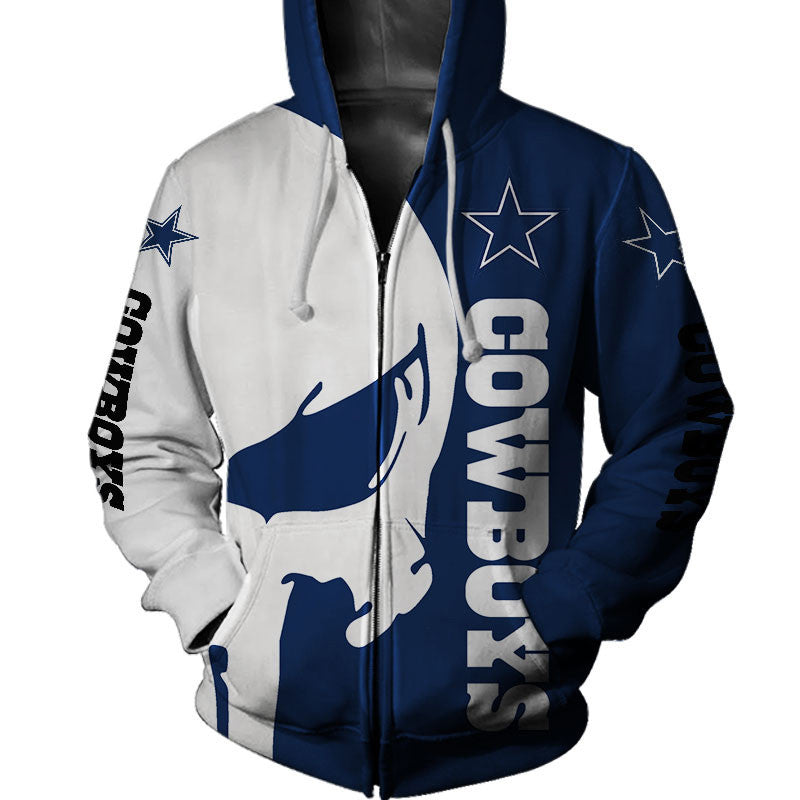 Dallas Cowboys Hoodies Mens Skull Printed Gifts for Fans