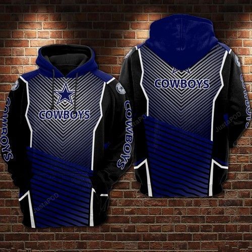 Dallas Cowboys Ncaa Football Line 3D All Over Print Hoodie, Zip-Up Hoodie