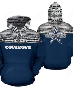 Dallas Cowboys Ncaa Football Maori Tattoo 3D All Over Print Hoodie, Zip-Up Hoodie