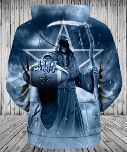 Dallas Cowboys Zipper Hoodies, Pullover Hoodies 3D Death Skull Gifts for Fans