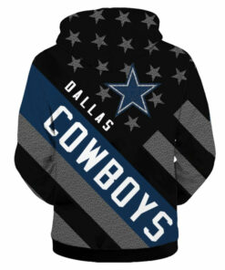Dallas Cowboys Zipper Hoodies Striped Banner Gifts for Fans