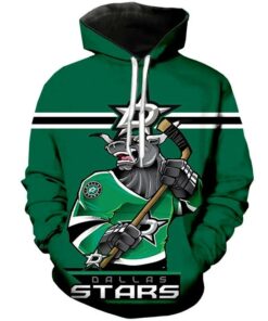 Dallas Stars Hoodie Mascot 3D Printed Gifts for Fans