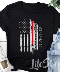Darth Vader Star Wars Flag Tee, The Force Is Strong With This One, Darth Vader Shirt, Starwars Shirt, Galaxy's Edge Shirt, Jedi, Lightsaber Gift Adult Kid Toddler Tee