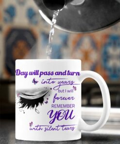 Days Will Pass And Turn Memorial Mug, Personalized In Heaven Mug Gifts For Mom Dad In Heaven On Birthday Anniversary Deadth Ceremony