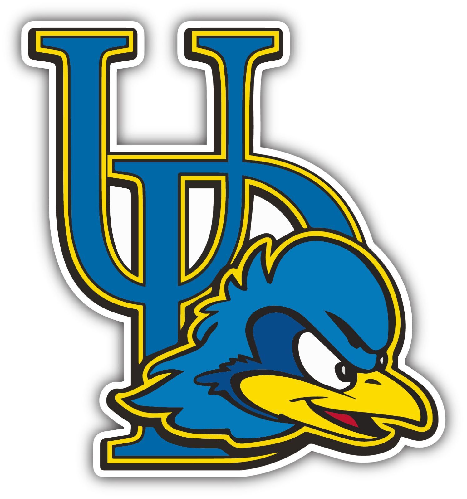 Delaware Blue Hens College NCAA Vinyl Logo Vinyl Decals Sticker For Car Truck Door And Window Laptop Gifts For Fans