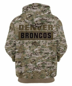 Denver Broncos Camo Hoodie 3D Printed Gifts for Fans