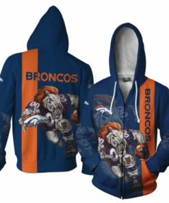 Denver Broncos Men's Hoodies Mascot 3D Ultra Cool Gifts for Fans