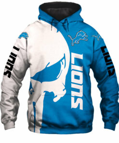Detroit Lions Hoodies Skull Printed Gifts for Fans