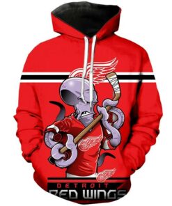 Detroit Red Wings Hoodie Mascot 3D Printed Gifts for Fans
