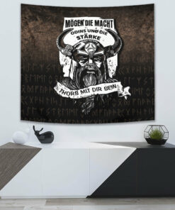 Die Macht Odins Wikinger Walhalla Tapestry for Wall Décor