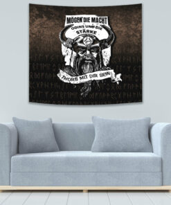 Die Macht Odins Wikinger Walhalla Tapestry for Wall Décor