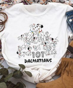 Disney 101 Dalmatians Group Shot Title Logo Premium T-Shirt Unisex Adult T-shirt Kid shirt Gift for Birthday Hoodie Toddler Tee