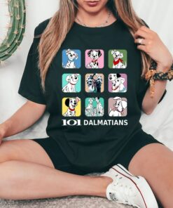 Disney 101 Dalmatians T-Shirt, Happy Dog T-Shirt, Cruella T-Shirt, Dog T-Shirt, Disneyland Vacation Trip Gift Unisex Adult T-shirt Kid Shirt
