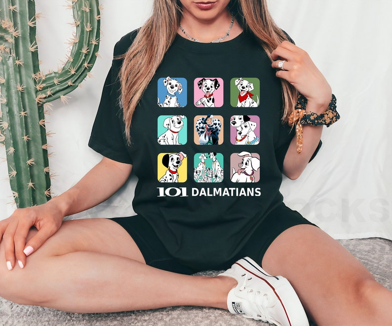 Disney 101 Dalmatians T-Shirt, Happy Dog T-Shirt, Cruella T-Shirt, Dog T-Shirt, Disneyland Vacation Trip Gift Unisex Adult T-shirt Kid Shirt
