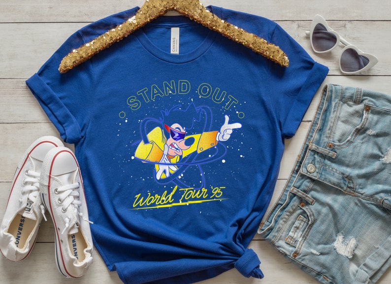 Disney A Goofy Movie Goofy Stand Out World Tour '95 Retro Vintage Shirt, Magic Kingdom, Disneyland Family Vacation Gift Unisex T-shirt Kid
